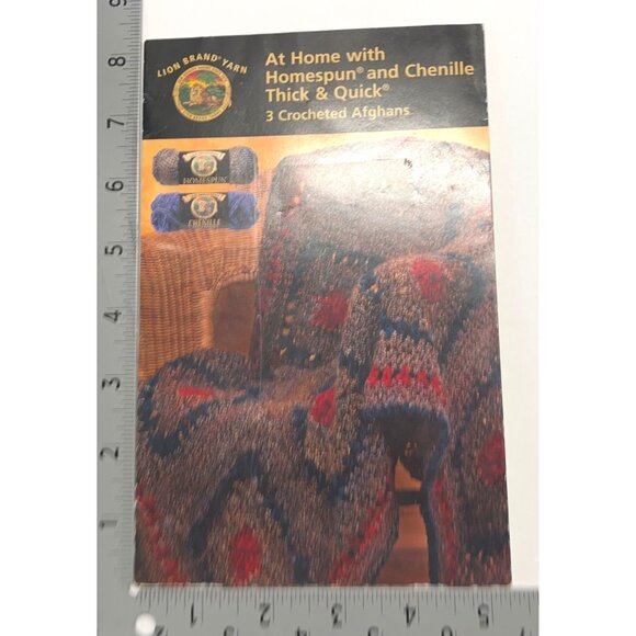 Lion Brand Yarn Afghan 3 Pattern Booklet Crochet Thick Quick Homespun Chenille - Picture 4 of 6